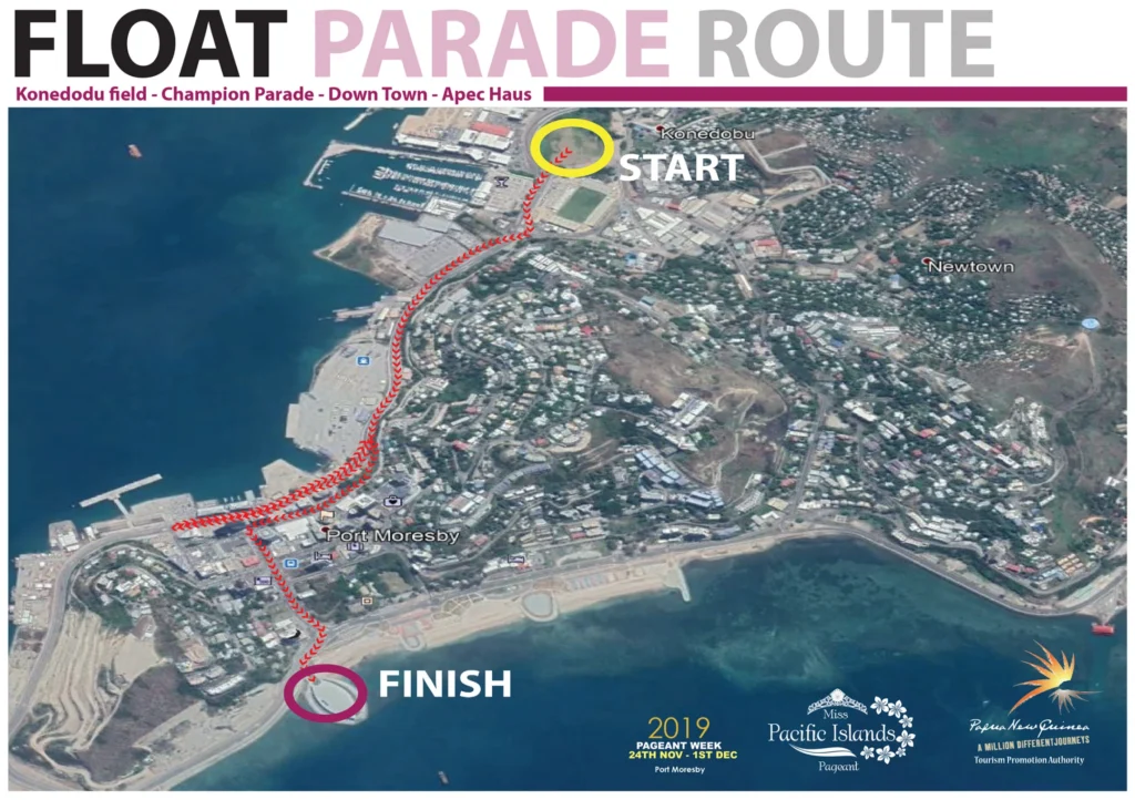 2019 Miss Pacific Islands Float Parade Route C