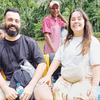 Teasha and Hugo in Milne Bay