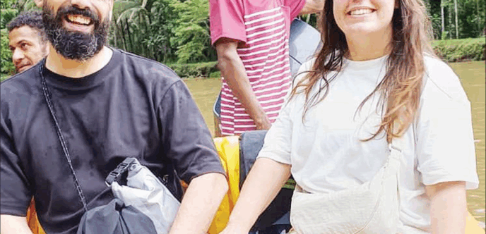Teasha and Hugo in Milne Bay