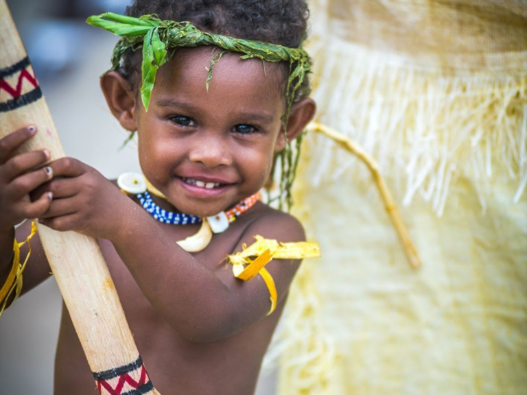 A Happy Child From Mortlock Island, Takuu Atoll. Mona Festival.