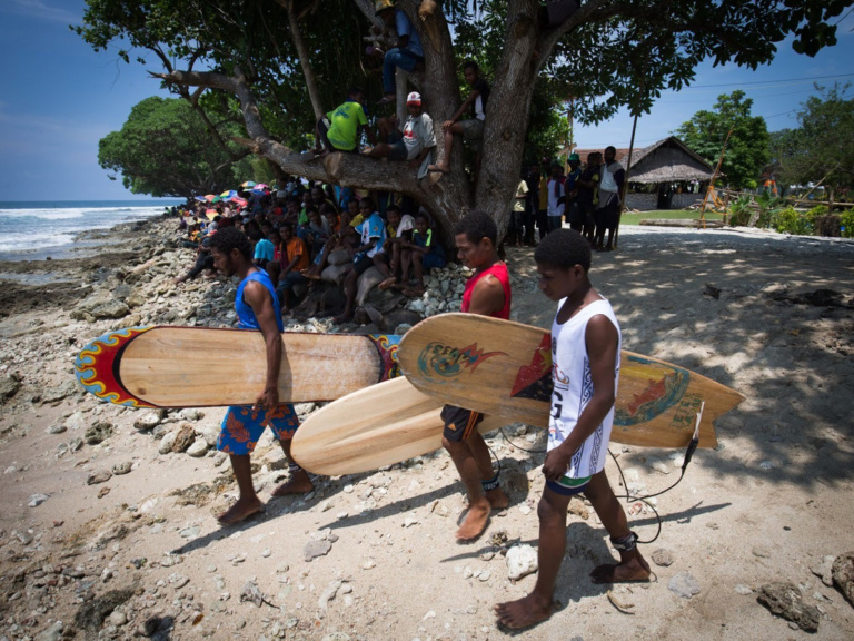 Local Surfers At Tupira
