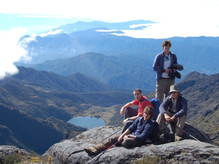 Trekkers Descending Mount Wilhelm