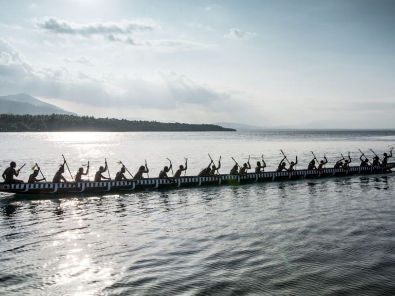 Traditional War Canoes At The Kenu & Kundu Festival