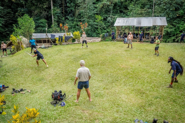 A Fun Game Of Cricket At Menari, Kokoda Trail