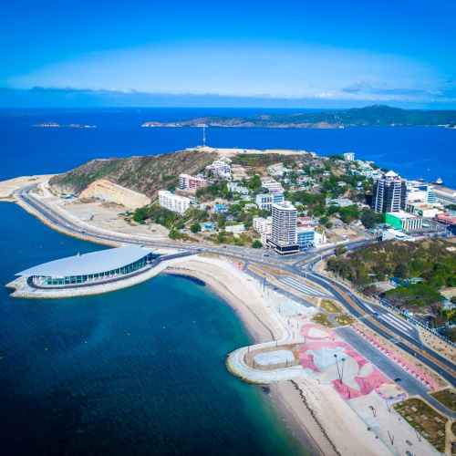 Aerial view of Ela Beach Aerial View Of Ela Beach