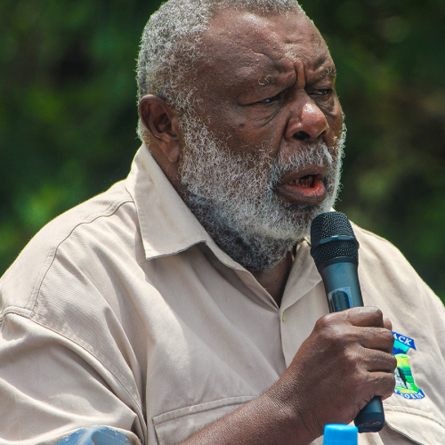 Julius Wargirai Moa Signing Kokoda Sanitation Project Owers Corner Papua New Guinea