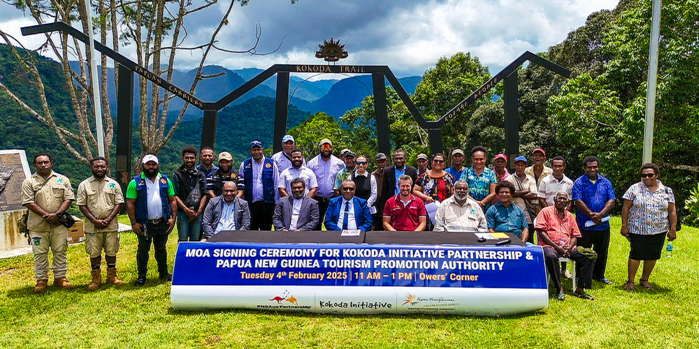 Moa Signing Kokoda Sanitation Project Owers Corner Papua New Guinea