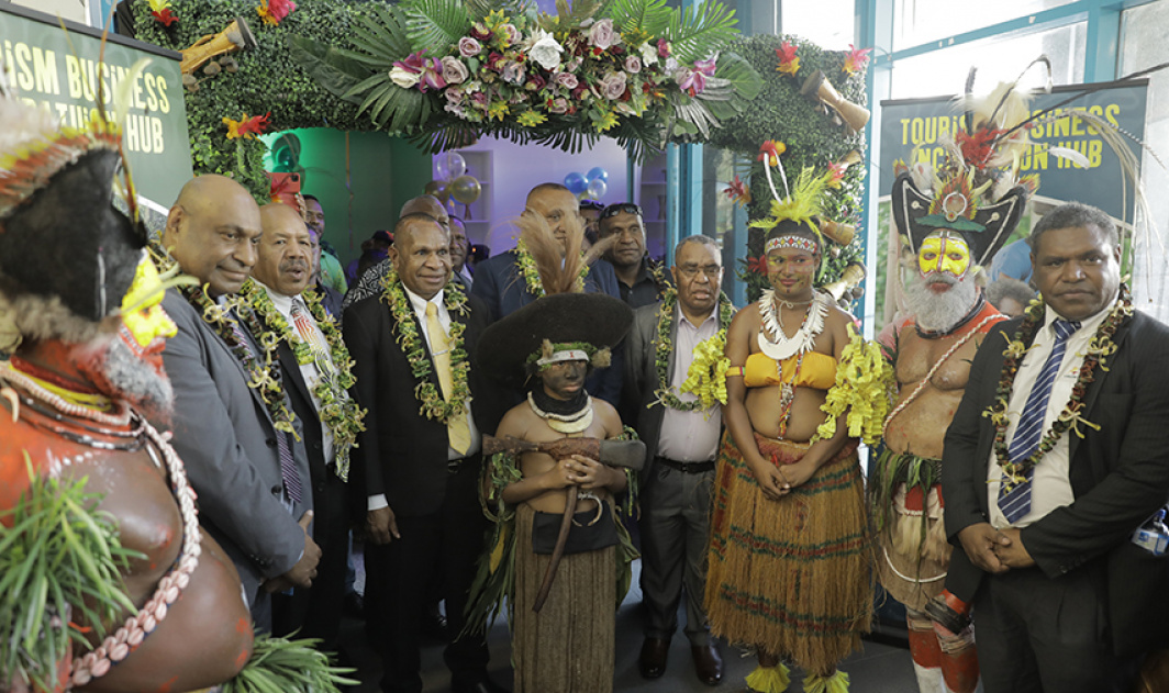 VIP Speakers at the opening of the PNG Tourism Incubation Centre, Port Moresby.